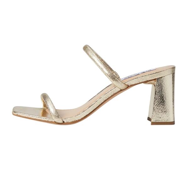 Steve Madden Womens Lilah Heel Sandals US 9M EU 39.5 Gold Metallic NWOB - Picture 3 of 12